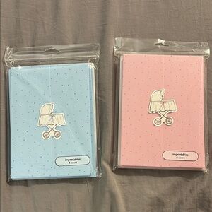 NWOT American Greetings Blue and Pink Baby Cards